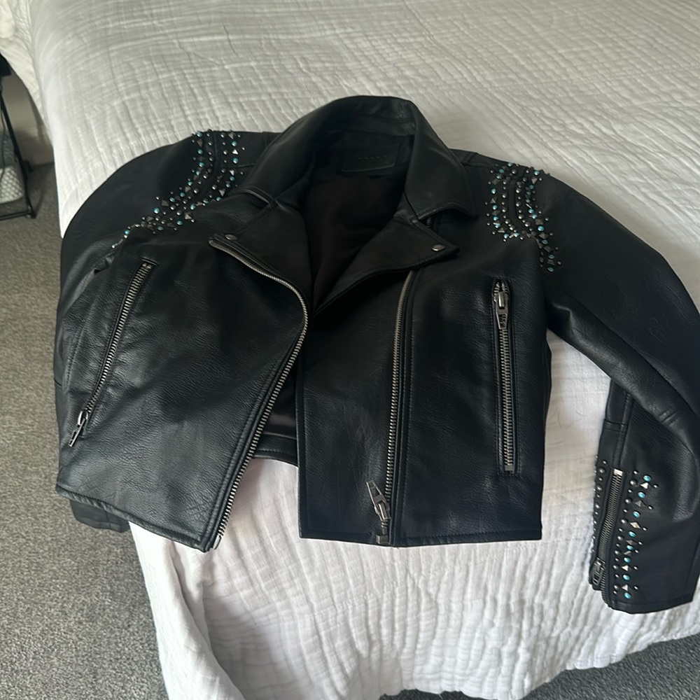 Blank nyc faux leather moto jacket